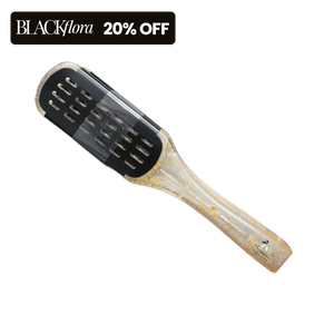 Pro Straightening Clamp Brush | Gold Glitter